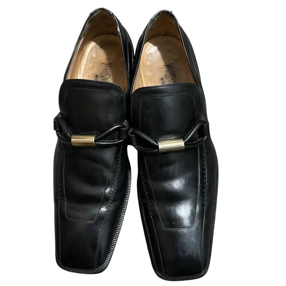 Yves Saint‎ Laurent Black Loafers Size 42 USA 9